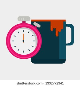 coffee break concept icon vector illustration