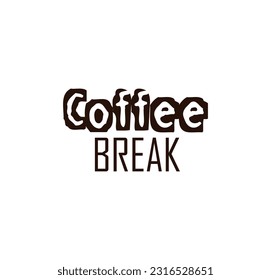 coffee break with creative font design.