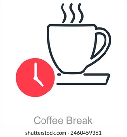 Kaffeepause und Tasse Icon Konzept