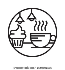 Coffee Break Cupcake Vector Illustration