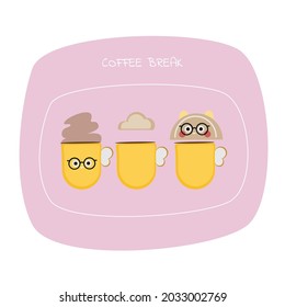 Copas de corte de café con diferentes diseños de tope