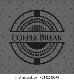Coffee Break dark emblem. Retro