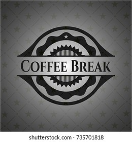 Coffee Break dark emblem. Retro