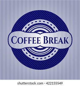 Coffee Break denim background