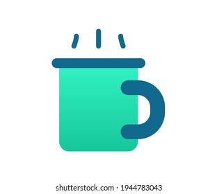 coffee break drink single isolated icon with gradient style