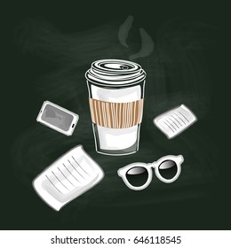 coffee break during working day concept