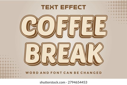 Coffee break editable text effect