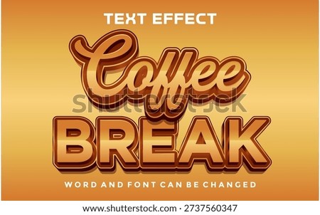 Coffee break editable text effect design template