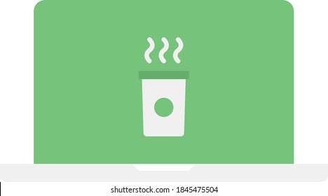 Coffee Break Flat Icon Illustration 