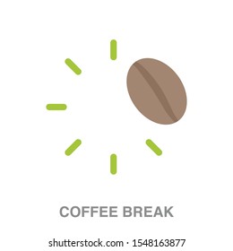 Coffee break flat icon on white transparent background. You can be used coffee break icon for several purposes.