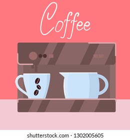 Coffee break flat vector illustration