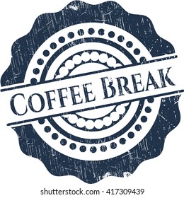 Coffee Break grunge style stamp