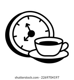 Coffee break hand drawn sketchy icon 