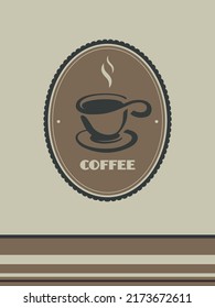 Coffee break hipster stylized poster. Vector illustration.