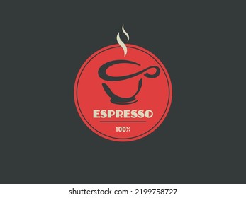 Kaffeepause hipster stilisiertes Poster. Vektorgrafik.