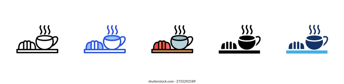 Colección del icono del descanso del café con los estilos múltiples