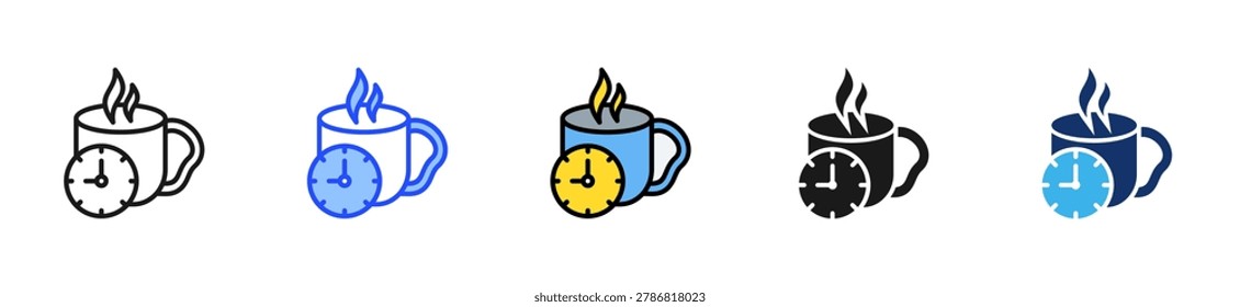 Coffee Break Icon Collection With Multiple Styles