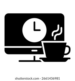 Elemento del icono de la pausa del café para el diseño