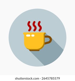 coffee break Icon in flat style. Perfect for apps, websites, UI UX, presentations, or infographics. Editable illustration file with clean design and modern design.