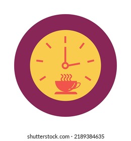 Coffee break icon. Flat vector design. Can be used for web and mobile.