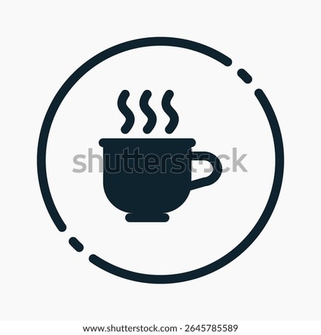 coffee break Icon in glyph style. Perfect for apps, websites, UI UX, presentations, or infographics. Editable illustration file with clean design and modern design.