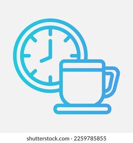 Coffee break icon in gradient style, use for website mobile app presentation