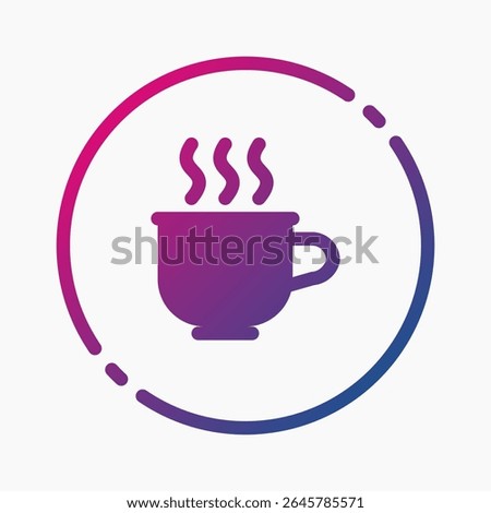 coffee break Icon in gradient style. Perfect for apps, websites, UI UX, presentations, or infographics. Editable illustration file with clean design and modern design.