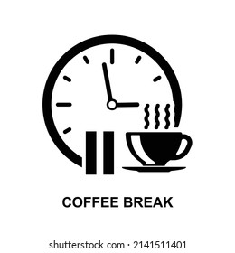 Icono de salto de café aislado en ilustración vectorial de fondo blanco.