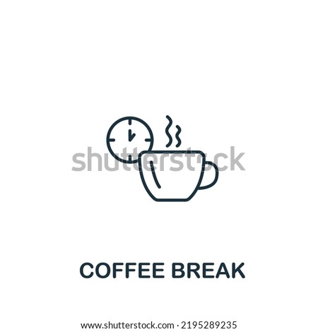Coffee Break icon. Line simple icon for templates, web design and infographics