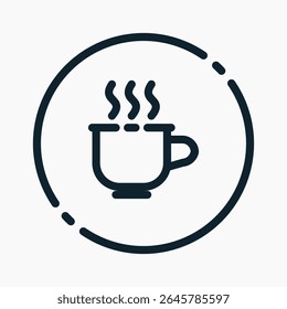 coffee break Icon in line style. Perfect for apps, websites, UI UX, presentations, or infographics. Editable illustration file with clean design and modern design.