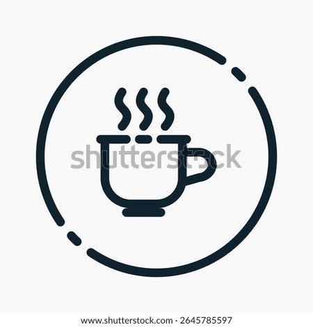 coffee break Icon in line style. Perfect for apps, websites, UI UX, presentations, or infographics. Editable illustration file with clean design and modern design.