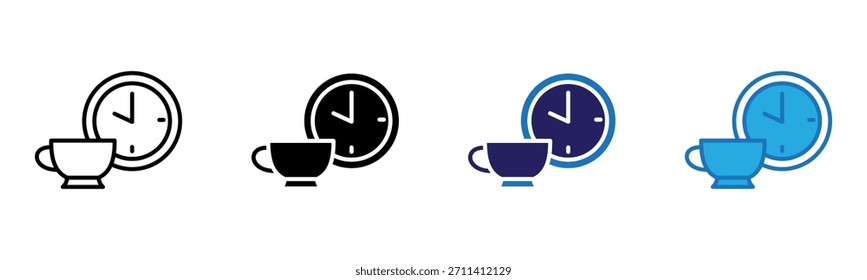 Icono de la pausa del café Multi Style Ilustración vectorial