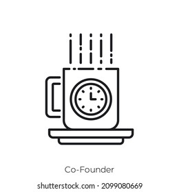 Coffee Break icon. Outline style icon design isolated on white background