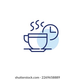 Coffee break icon. Pixel perfect, editable stroke line icon