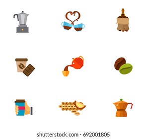 Coffee break icon set