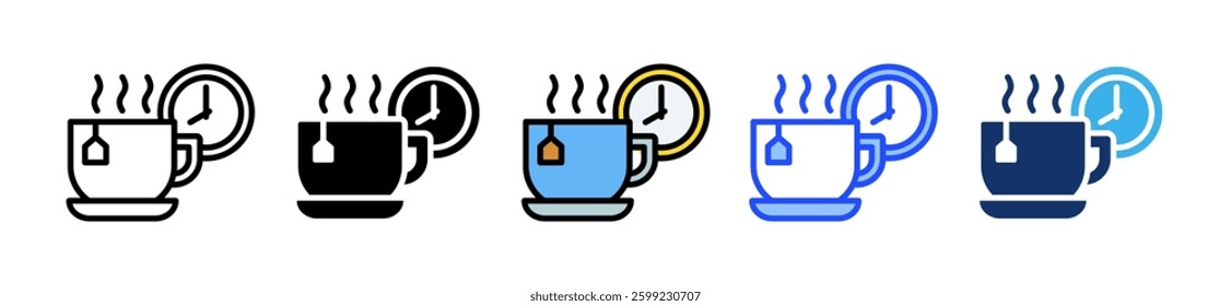 Coffee Break Icon Set With Multiple Style Collection