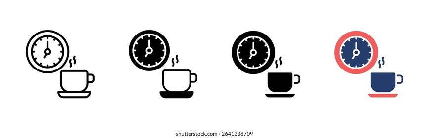 Coffee Break icon sheet multiple style collection