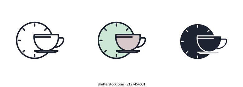 coffee break icon symbol template for graphic and web design collection logo vector illustration