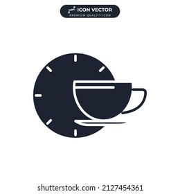 coffee break icon symbol template for graphic and web design collection logo vector illustration