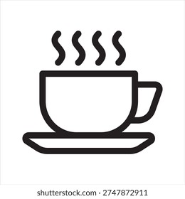 Coffee break icon. Icon symbol for coffee, break time, office life, refreshment. Outline icon vector illustration