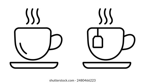 Coffee break icon. Time to coffee sign. Tea time symbol. Takeaway coffee pictogram. Breakfast time illustration.