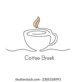 Coffee Break Icon Vector Design.