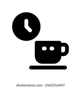 coffee break icon. vector glyph icon for your website, mobile, presentation, and logo design.