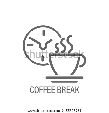 coffee break icon. Vector illustration for websites, applications and application tools. contour icon. Flat style
