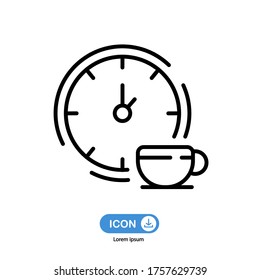 Coffee Break icon vector isolated on white background.