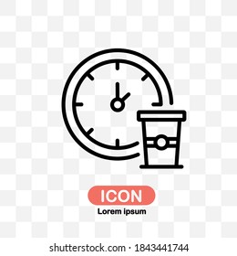 Coffee Break icon vector isolated on transparent background.