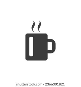Coffee Break Icon Vector Isolated Black and White Design Graphic