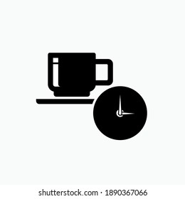 Coffee Break Icon - Vector Logo Template.