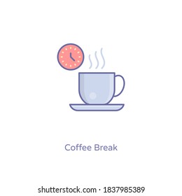 Coffee Break icon in vector. Logotype