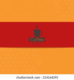 Coffee break label. 